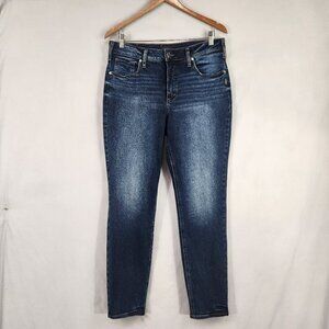 Silver Jeans Co Avery Skinny Denim Jeans Women's 32 High Rise Dark Wash Stretch